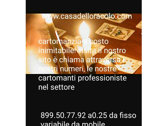 Oroscopi - tarocchi - CARTOMANZIA PROFESSIONALE A BASSO COSTO SU WWW.CASADELLORACOLO.COM