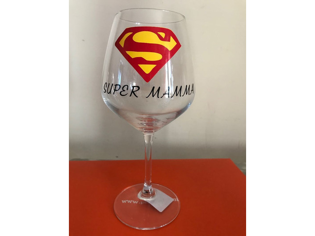 Bicchiere vino Super Mamma
