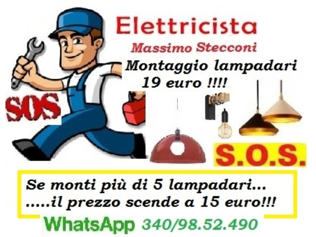 Servizi - Servizio montaggio lampadari con 19 euro