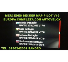 MERCEDES BECKER MAP PILOT V17  AGGIORNAMENTO NAVIGATORE EUROPA 2019 CON AUTOVELOX