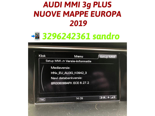AUDI MMI 3G AGGIORNAMENTO MAPPE NAVIGATORE EUROPA 2019/20