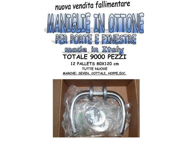 Altro - Stock maniglie in ottone made in Italy 9000 pezzi più 600 accessori