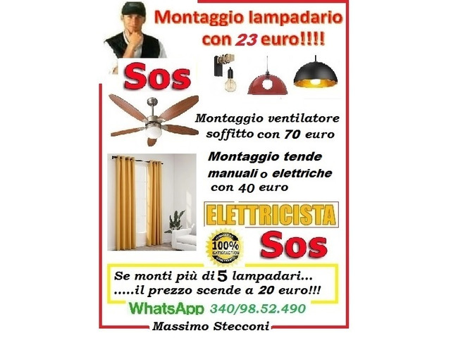 Lavoro manuale - Tenda da interno Montaggio 39 euro Roma