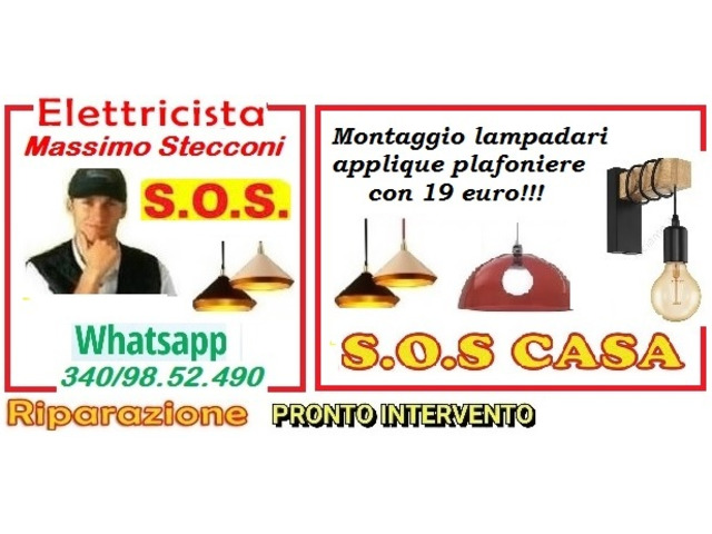 Riparazioni - LAMPADARIO CON 19 EURO MONTAGGIO A ROMA E PROVINCIA