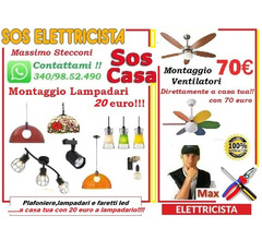 Lavoro manuale - Montaggio lampadario Ostia lido Roma