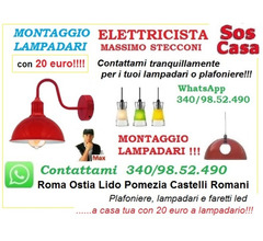 Lavoro manuale - Montaggio lampadario Ostia lido Roma