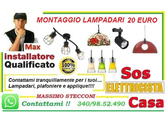 Lavoro manuale - Montaggio lampadario Ostia lido Roma