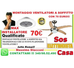 Lavoro manuale - Montaggio lampadario Ostia lido Roma