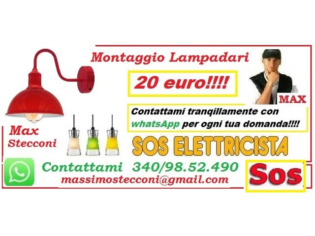 Lavoro manuale - Montaggio lampadario Ostia lido Roma