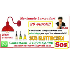 Lavoro manuale - Montaggio lampadario Ostia lido Roma