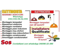 Lavoro manuale - Montaggio ventilatore a soffitto Ostia lido Roma