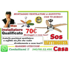 Montaggio ventilatore a pale Ostia lido Roma
