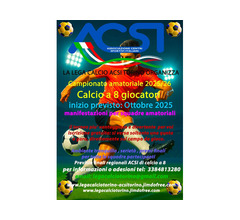 Hobby - sport - Calcio a 8: Campionato amatoriale 2025/26 da Ottobre con iscrizione gratuita.