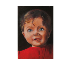 Ritratto da foto su commissione olio su tela Yulia A Korneva autenticato