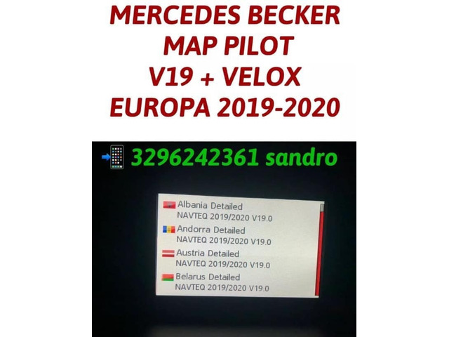 MERCEDES BECKER MAP PILOT AGGIORNAMENTO MAPPE NAVIGATORE CON AUTOVELOX