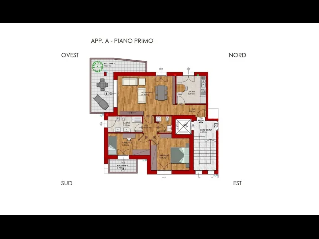 Appartamenti in Vendita - Tre locali piano primo in mini palazzina