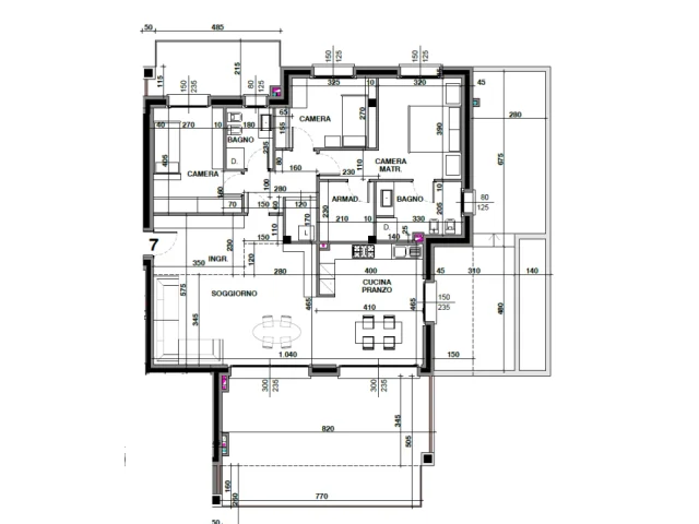 Appartamenti in Vendita - Quattro locali con terrazzo piano secondo