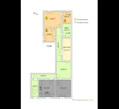 Porzione (3 stanze) di ampio ufficio
