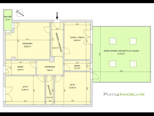 Appartamenti in Vendita - Terzo piano centrale