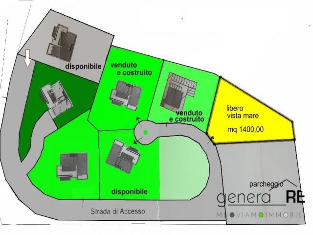 Case - Terreno edificabile con vista mare