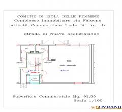 Isola delle femmine: locale commerciale di nuova costruzione