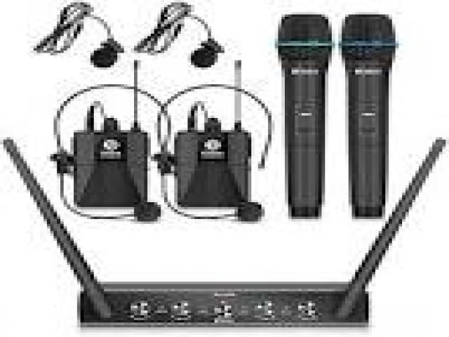 Beltel - ammoon sistema di microfono 4 canali uhf senza fili tipo nuovo